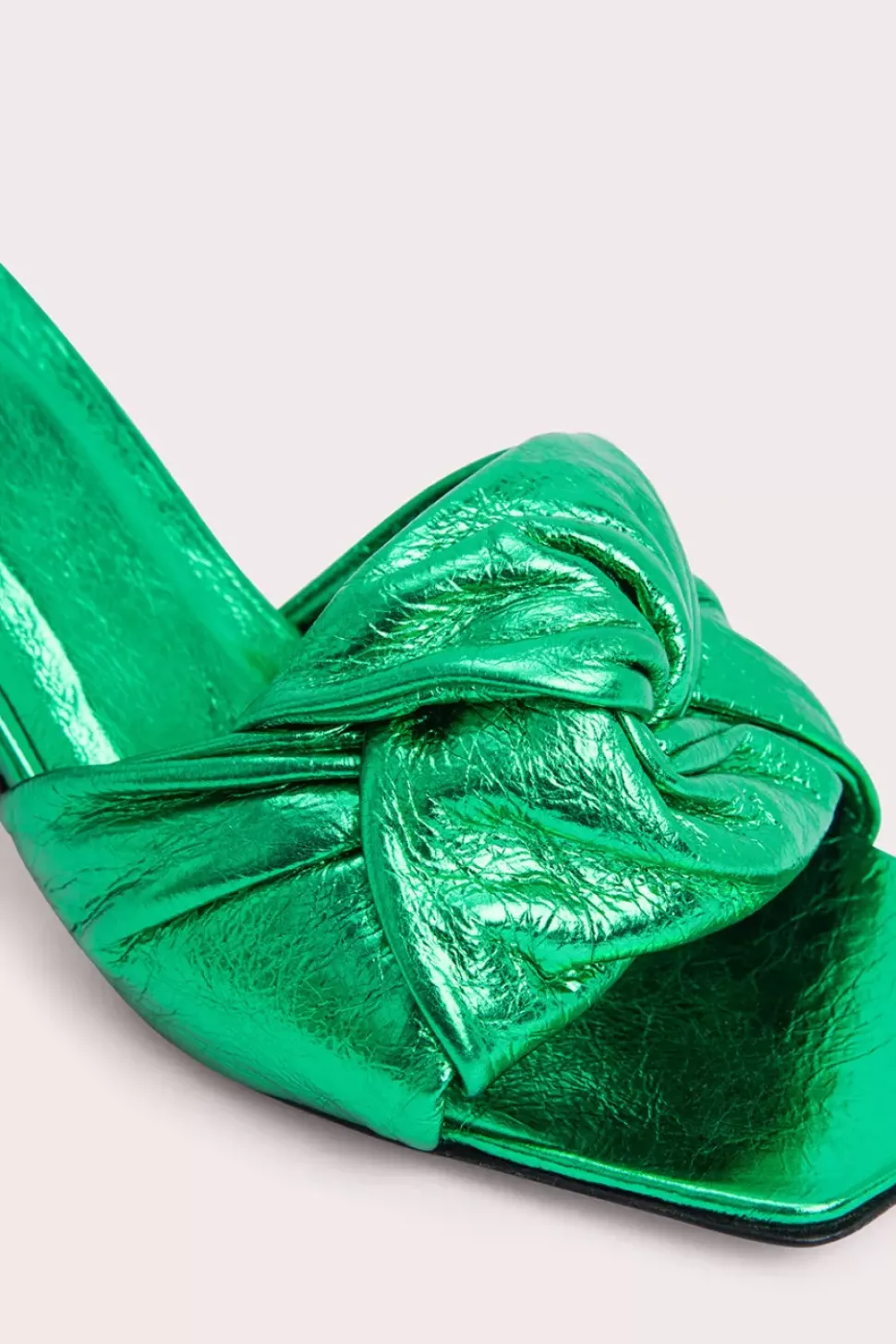 Lamar Clover Green Metallic Leather