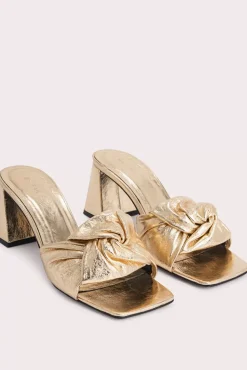 Lamar Parchment Metallic Leather