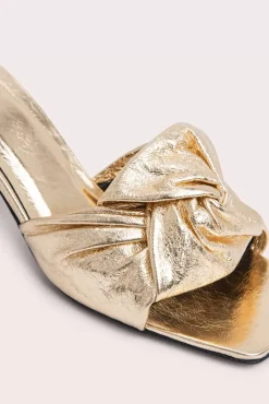 Lamar Parchment Metallic Leather
