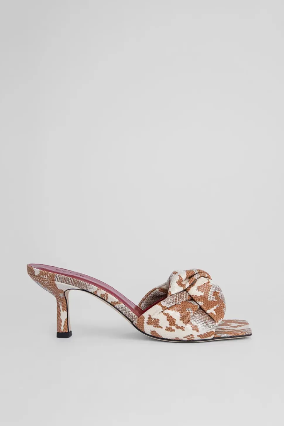 Lana Almond Snake Print Leather