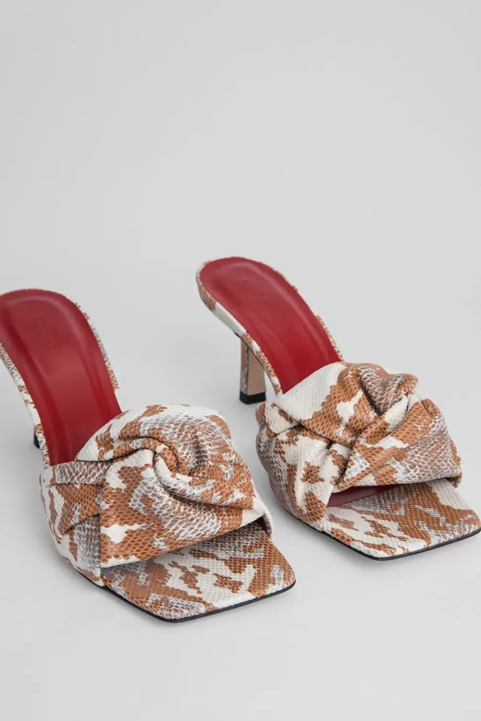 Lana Almond Snake Print Leather