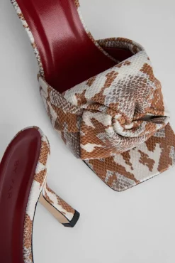 Lana Almond Snake Print Leather