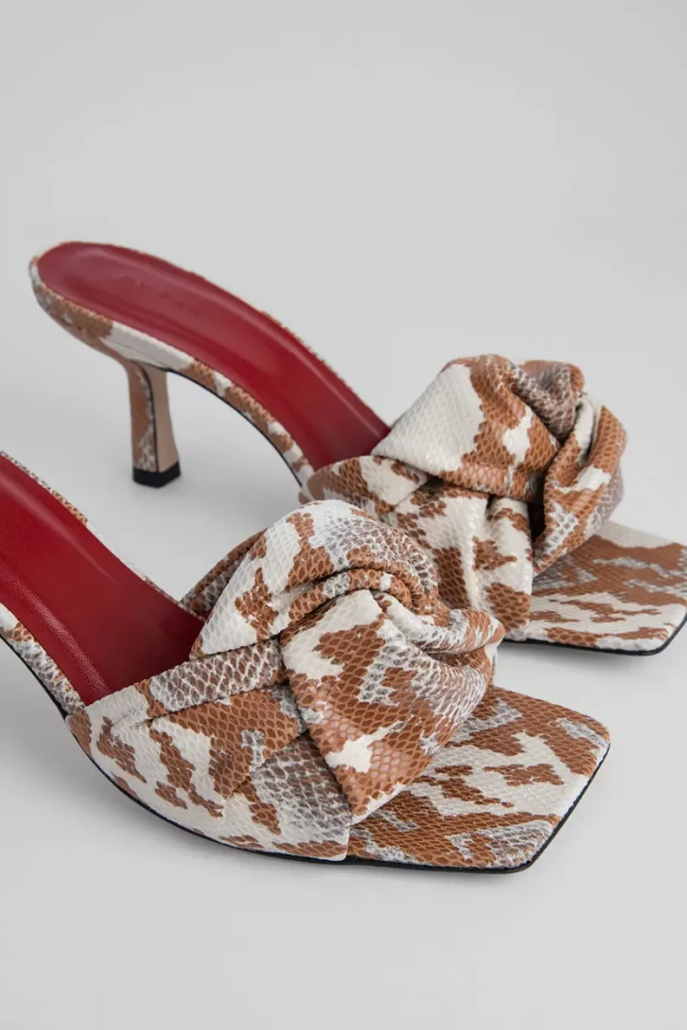 Lana Almond Snake Print Leather