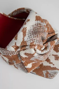 Lana Almond Snake Print Leather