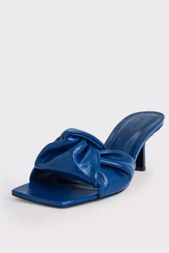 Lana Deep Blue Gloss Grained Leather