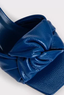 Lana Deep Blue Gloss Grained Leather