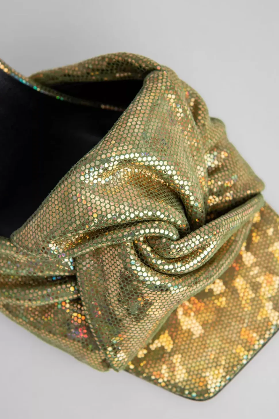 Lana Disco Green Hologram Leather