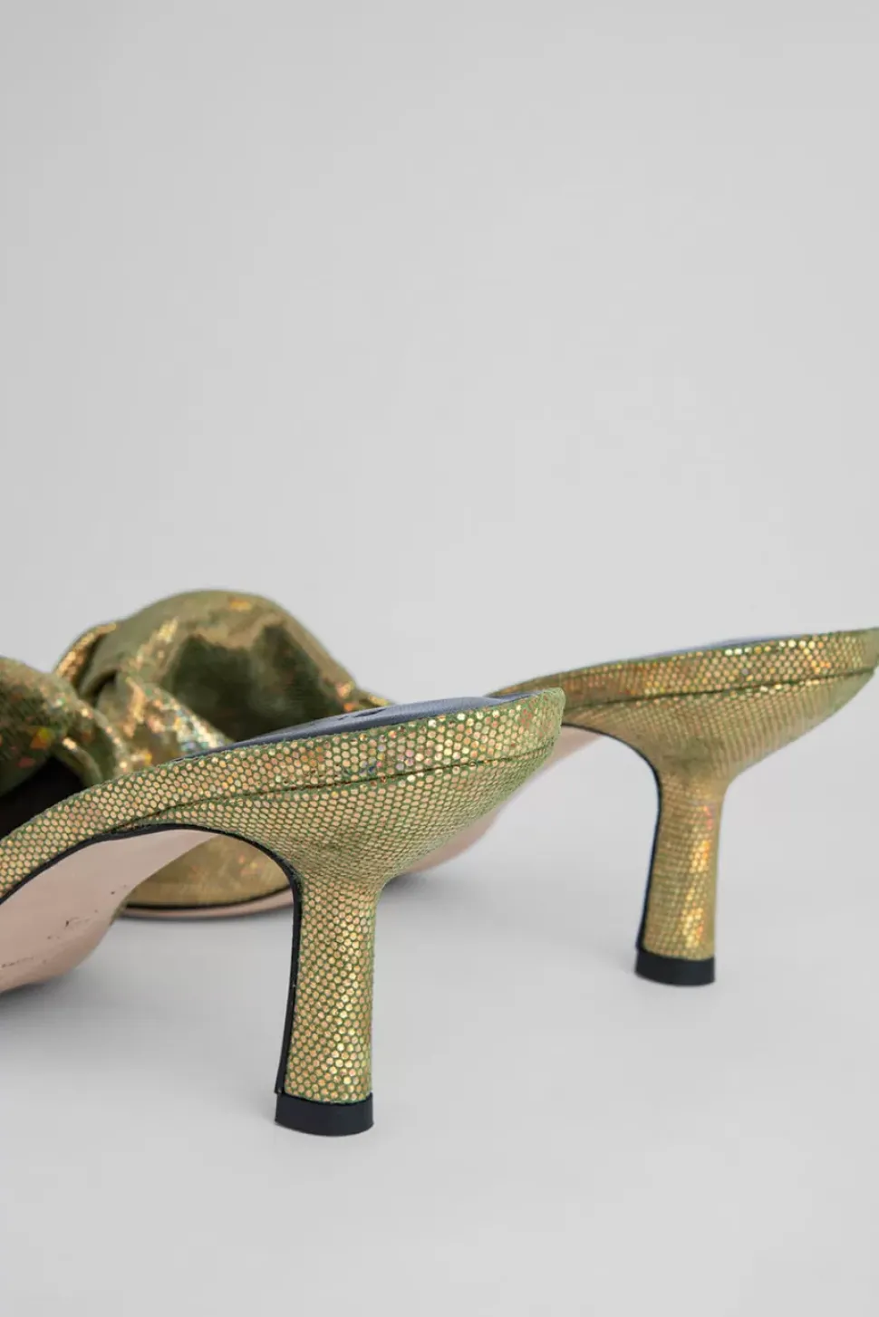 Lana Disco Green Hologram Leather