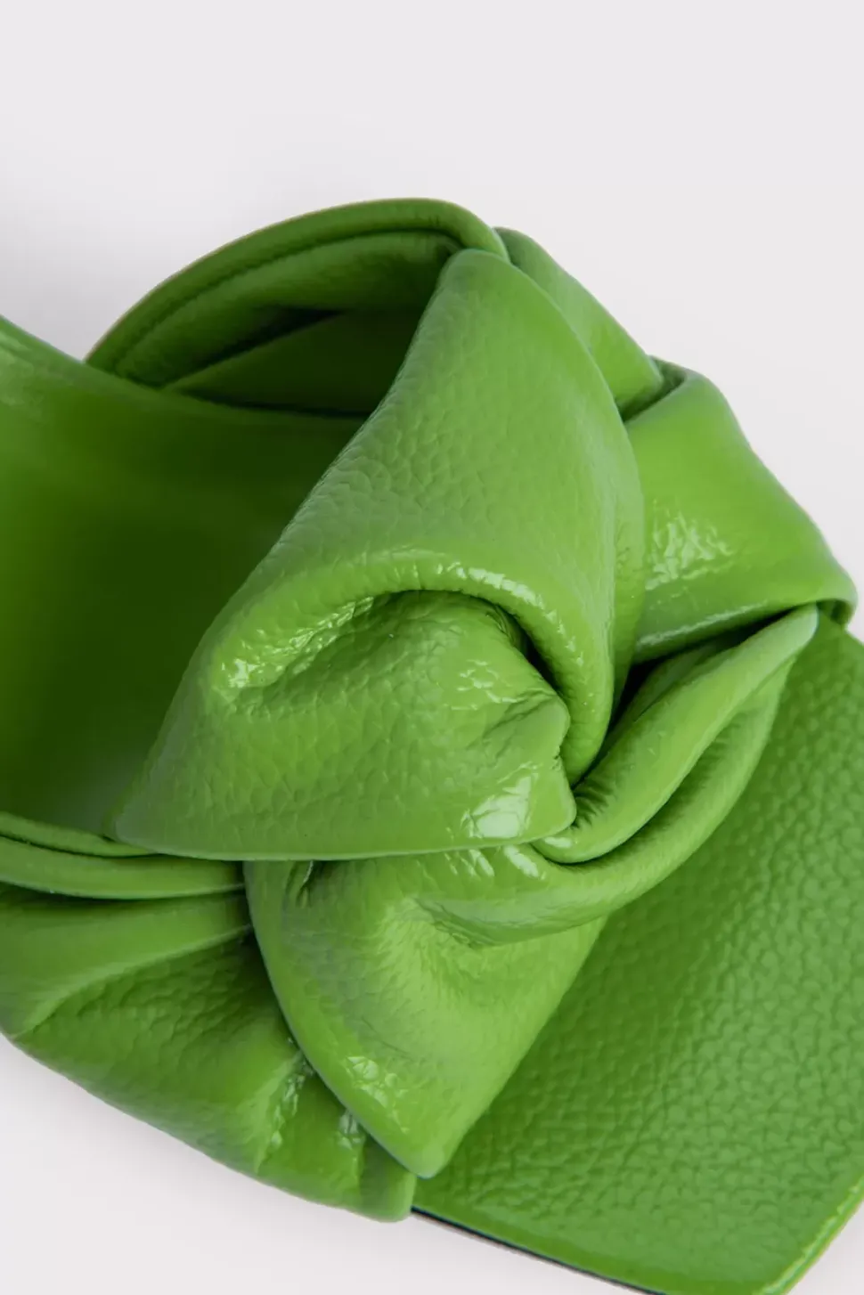 Lana Pistachio Gloss Grained Leather
