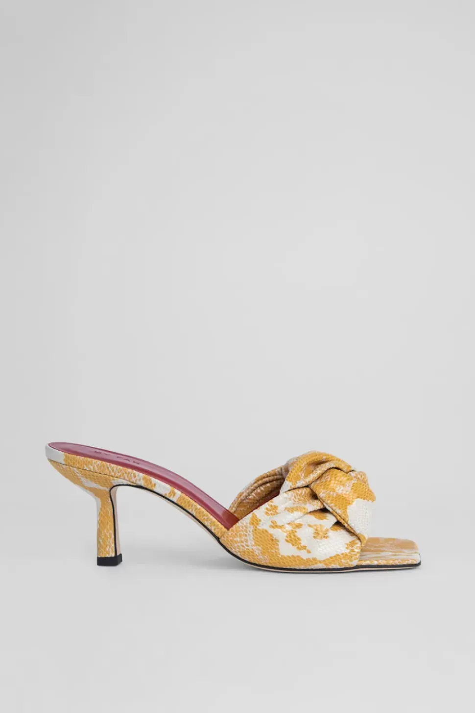Lana Saffron Snake Print Leather