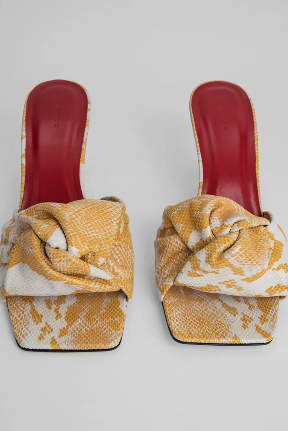 Lana Saffron Snake Print Leather