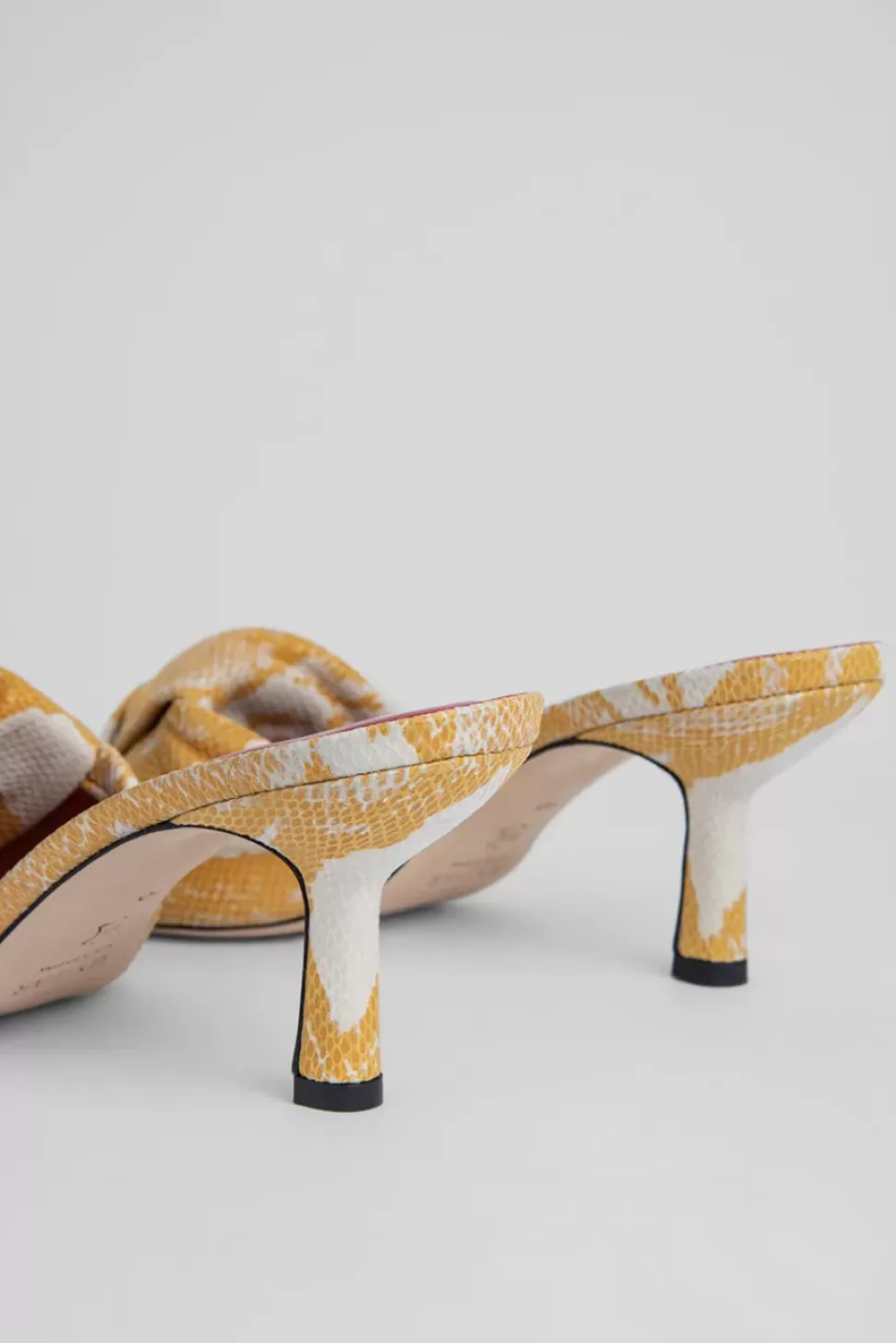 Lana Saffron Snake Print Leather