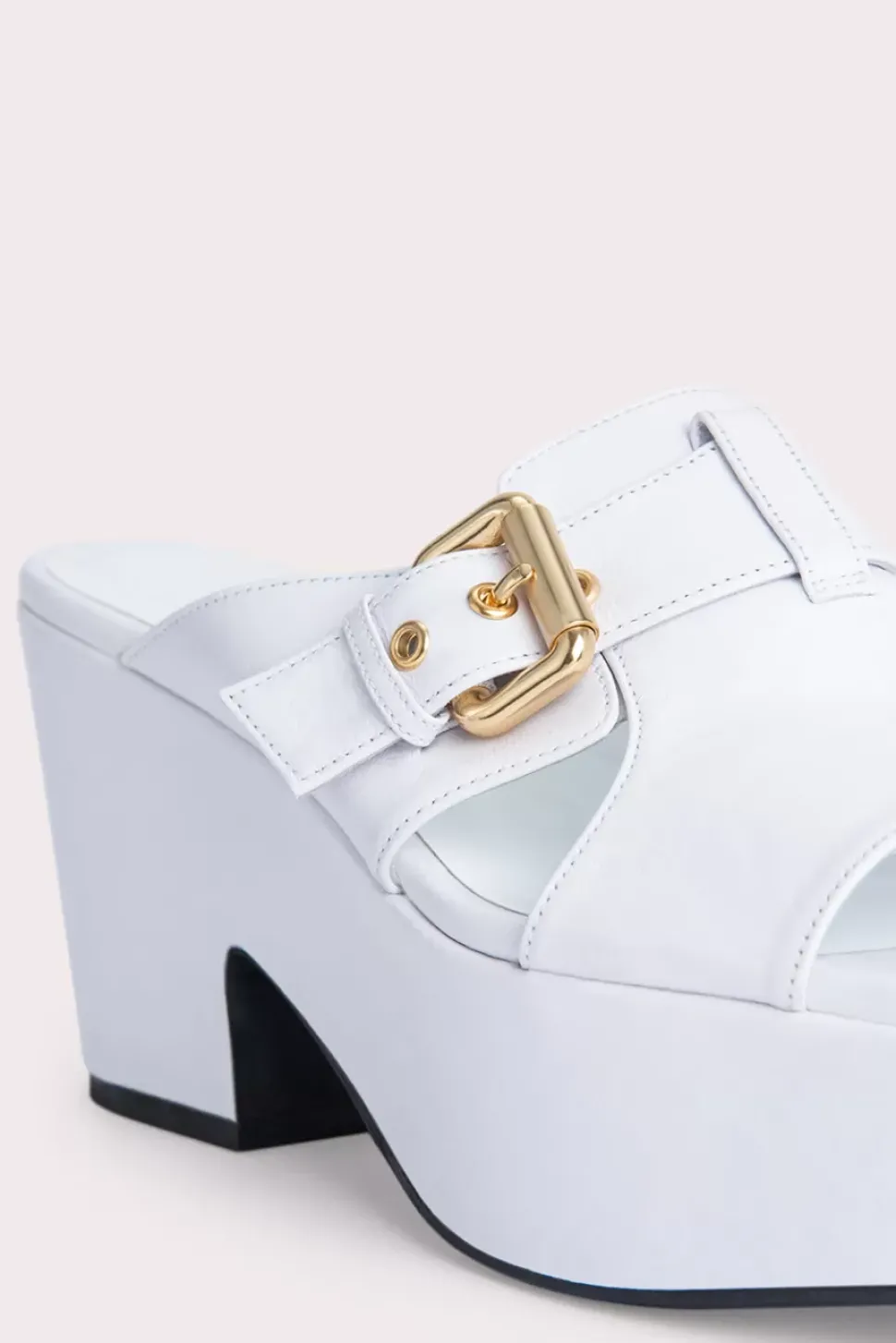 Lenka White Gloss Leather