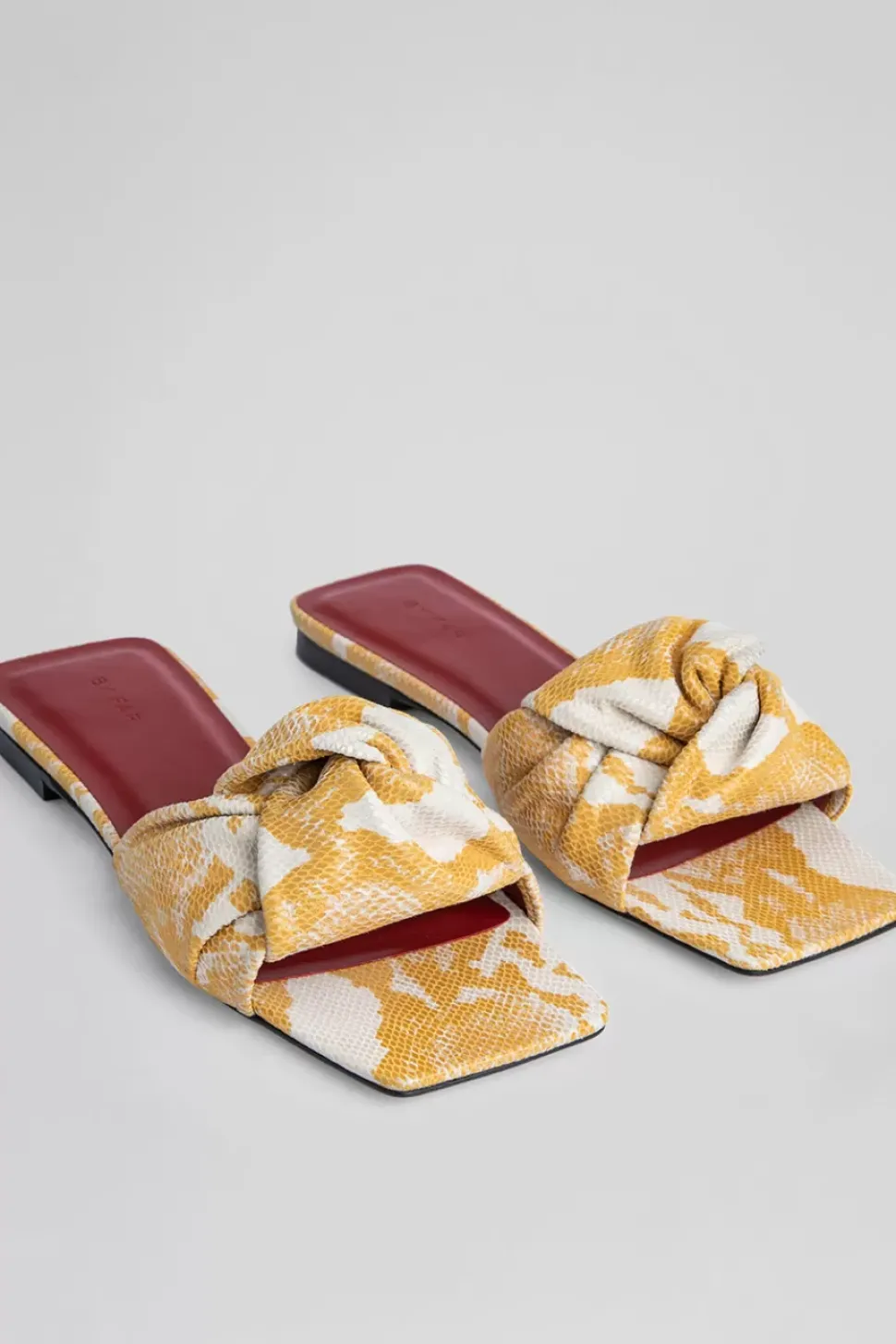 Lima Saffron Snake Print Leather