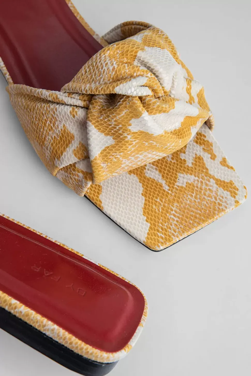 Lima Saffron Snake Print Leather
