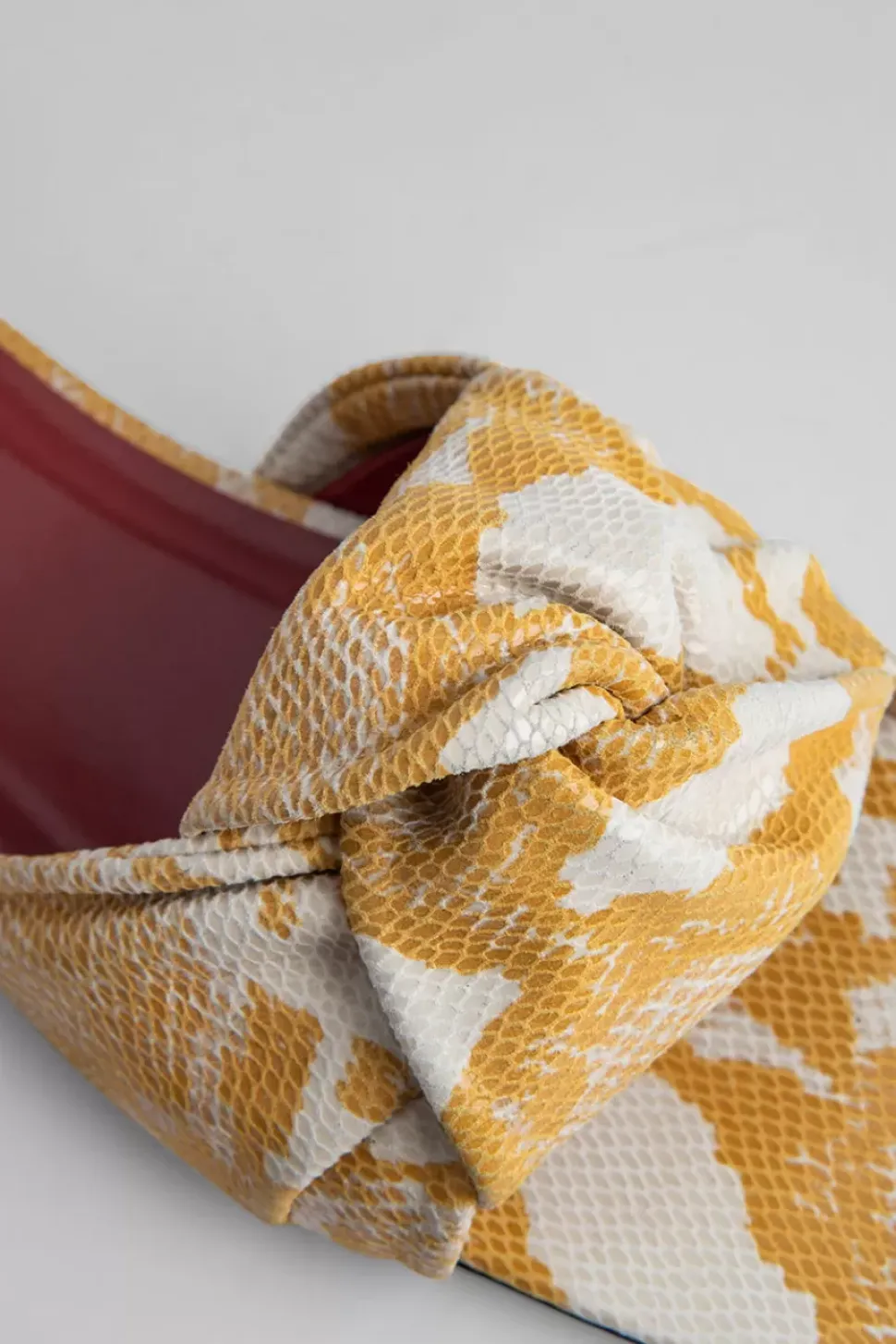 Lima Saffron Snake Print Leather