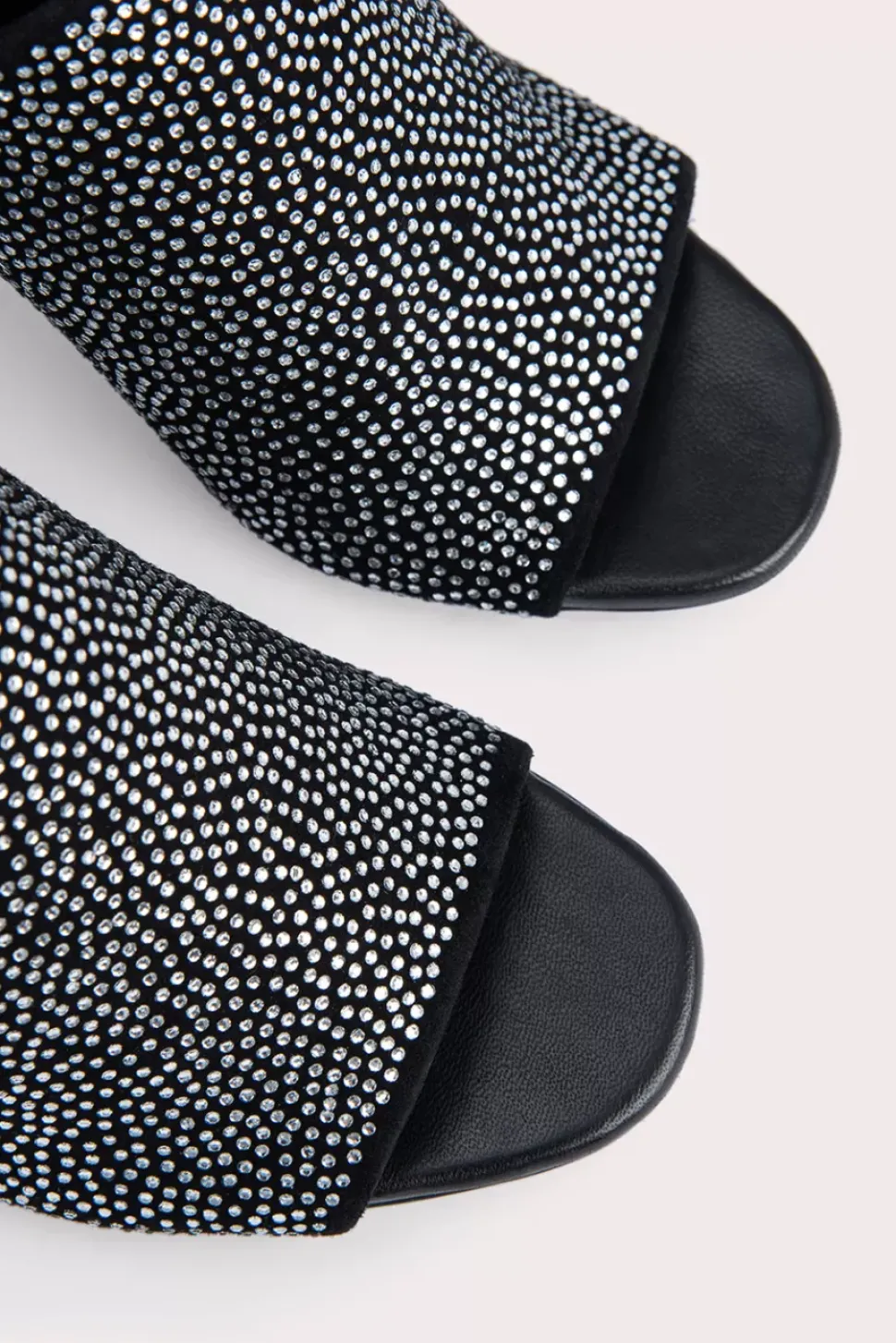 Luz Black Suede And Crystals