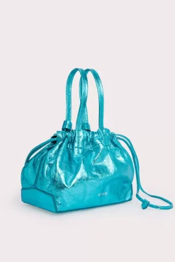 Malmo Aquamarine Metallic Leather