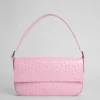 Manu Peony Circular Croco Embossed Leather