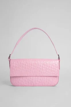 Manu Peony Circular Croco Embossed Leather