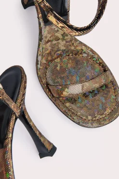 Mia Disco Bronze Hologram Leather