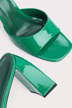 Michele Clover Green Patent Leather
