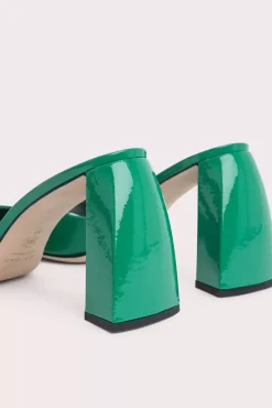 Michele Clover Green Patent Leather
