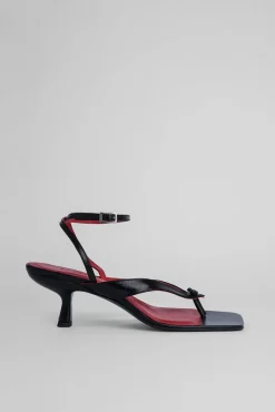 Mindy Black Creased Leather