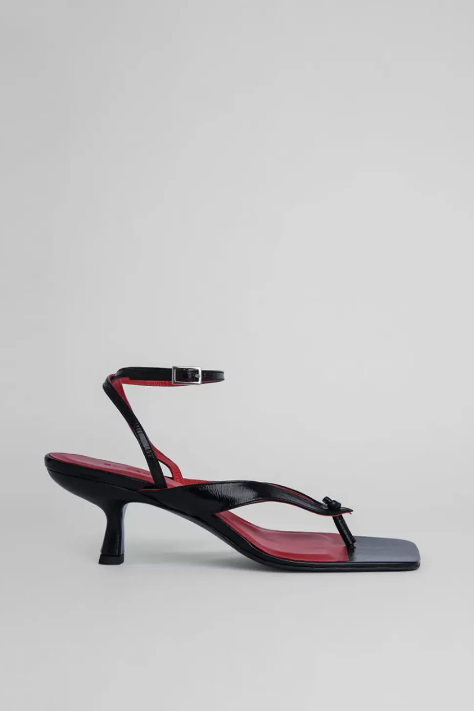 Mindy Black Creased Leather