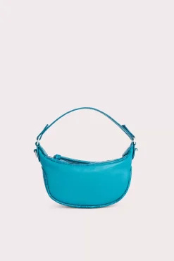 Mini Ami Azur Croco And Nappa Leather