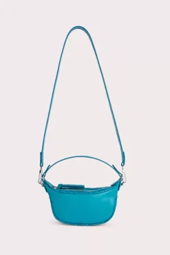 Mini Ami Azur Croco And Nappa Leather