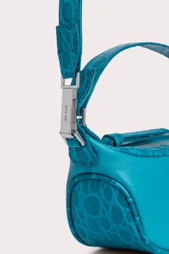 Mini Ami Azur Croco And Nappa Leather