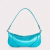 Mini Amira Aqua Metallic Grain Leather
