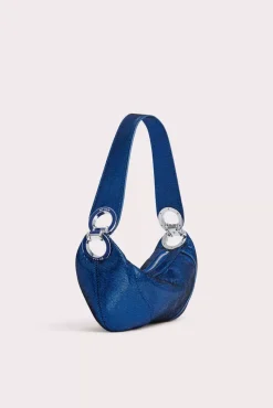 Mini Amira Blue Disco Dot Leather