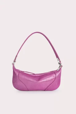 Mini Amira Fuchsia Jeans Lame Leather