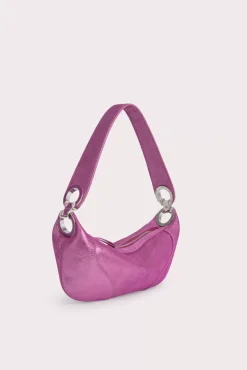 Mini Amira Fuchsia Jeans Lame Leather