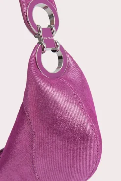 Mini Amira Fuchsia Jeans Lame Leather