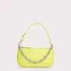 Mini Rachel Acid Green Circular Croco Embossed Leather