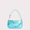 Mini Rachel Aquamarine Metallic Leather