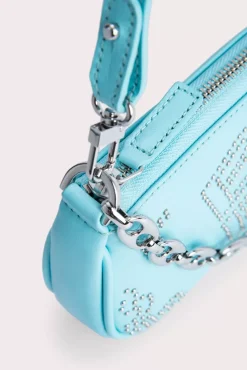 Mini Rachel Baby Blue Stud Leather