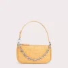 Mini Rachel Biscuit Circular Croco Embossed Leather