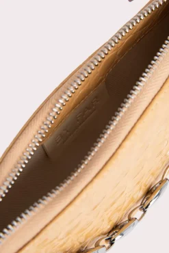 Mini Rachel Biscuit Circular Croco Embossed Leather