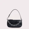 Mini Rachel Black Croco Embossed Leather