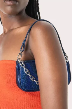 Mini Rachel Blue Disco Dot Leather