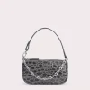 Mini Rachel Cement Circular Croco Embossed Leather