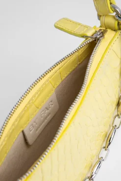 Mini Rachel Custard Croco Embossed Leather