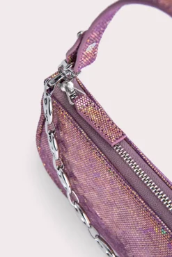 Mini Rachel Disco Violet Hologram Leather