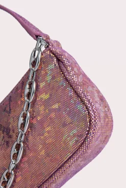 Mini Rachel Disco Violet Hologram Leather