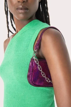 Mini Rachel Fuchsia Disco Dot Leather