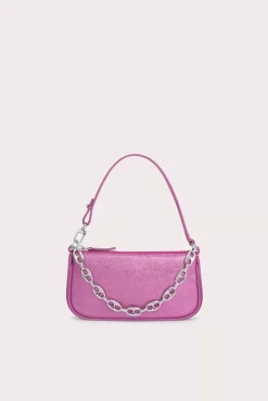 Mini Rachel Fuchsia Jeans Lame Leather
